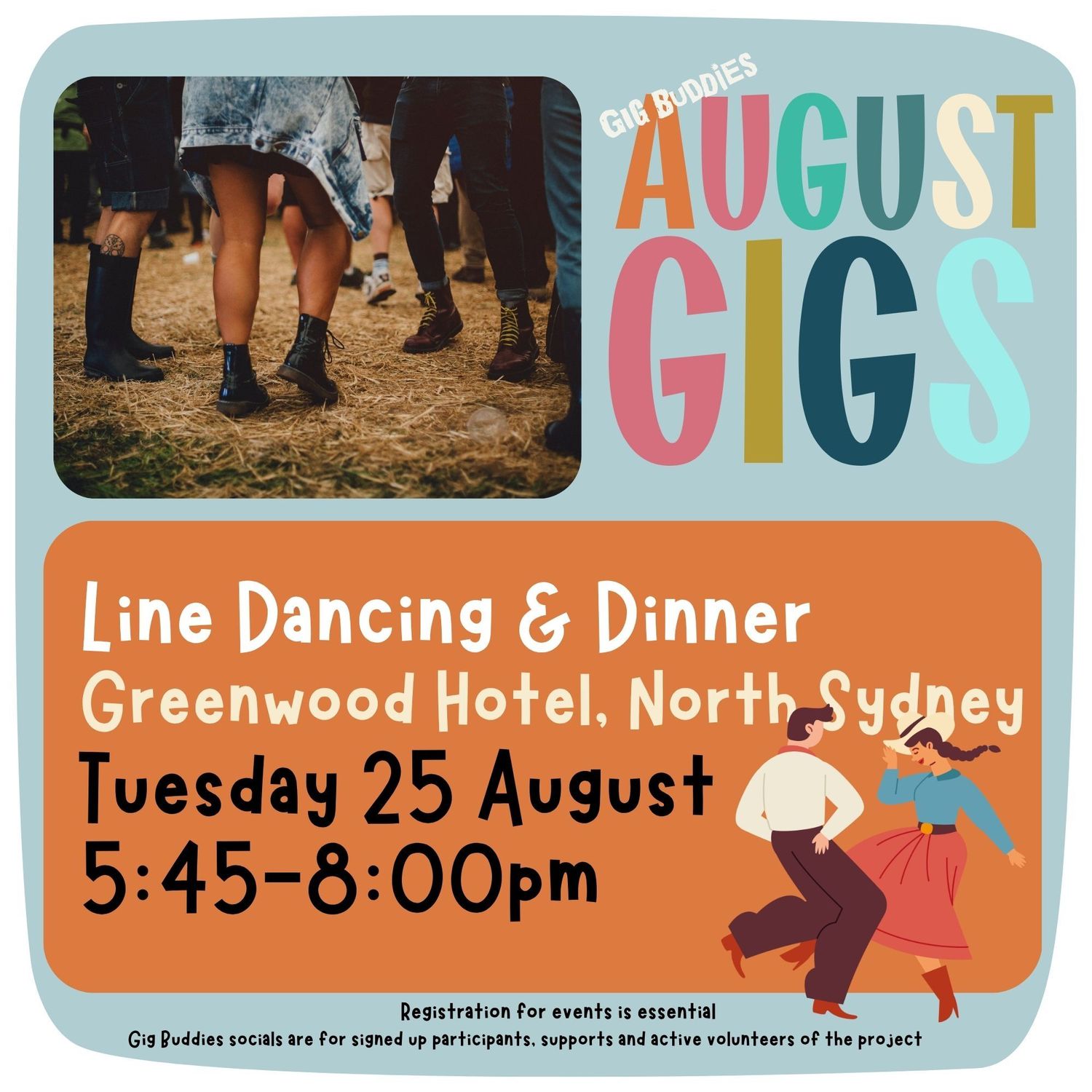 Line dancing &amp; dinner @ The Greenwood - Tuesday 25 August
