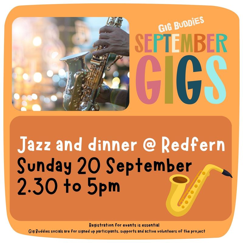 Jazz &amp; early dinner @ Redfern - Sunday 20 September