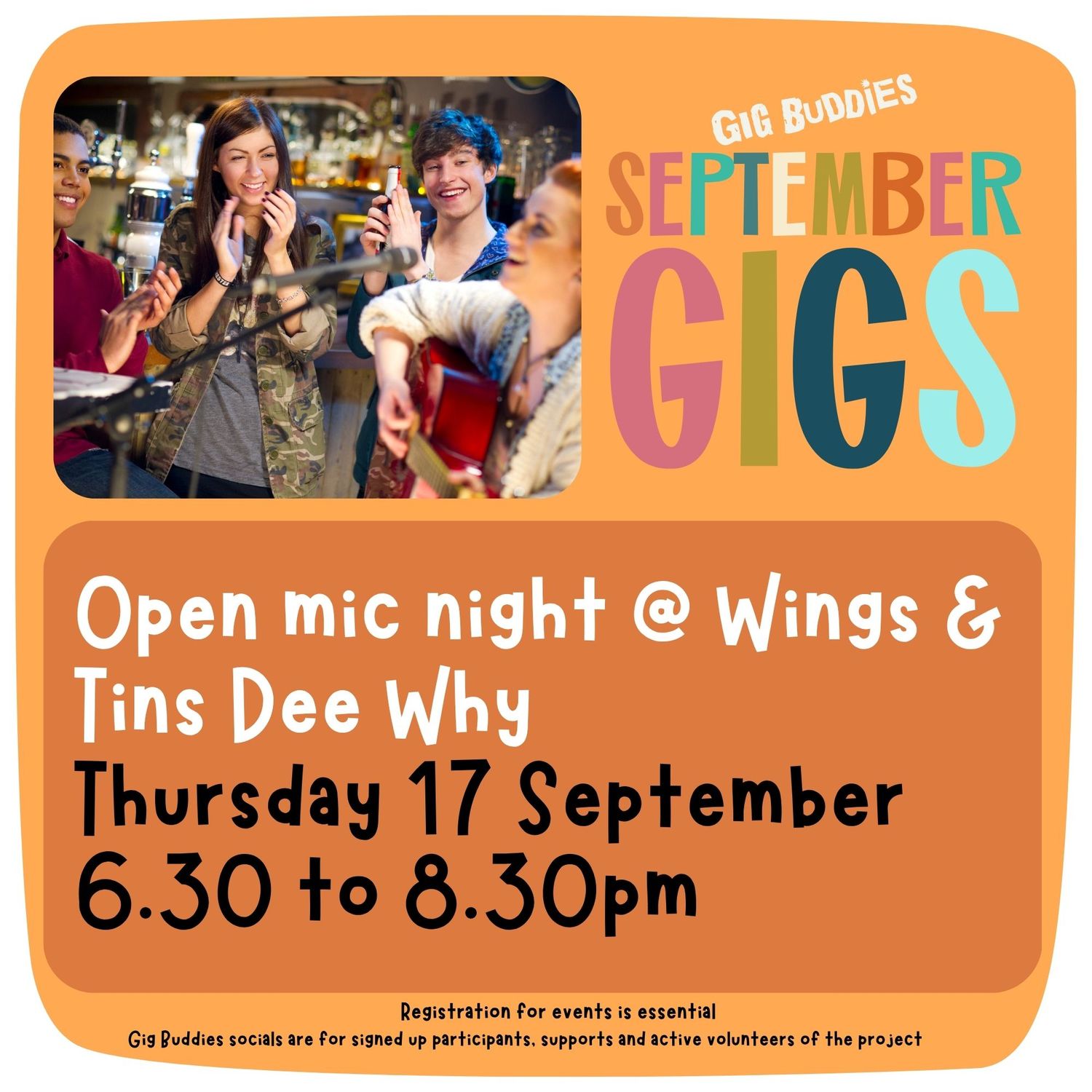 Open mic night &amp; dinner @ Wings &amp; Tins, Dee Why  - Thursday 17 September