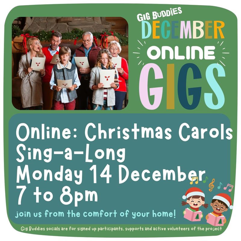 Online: Christmas carols sing-a-long - Monday 14 December