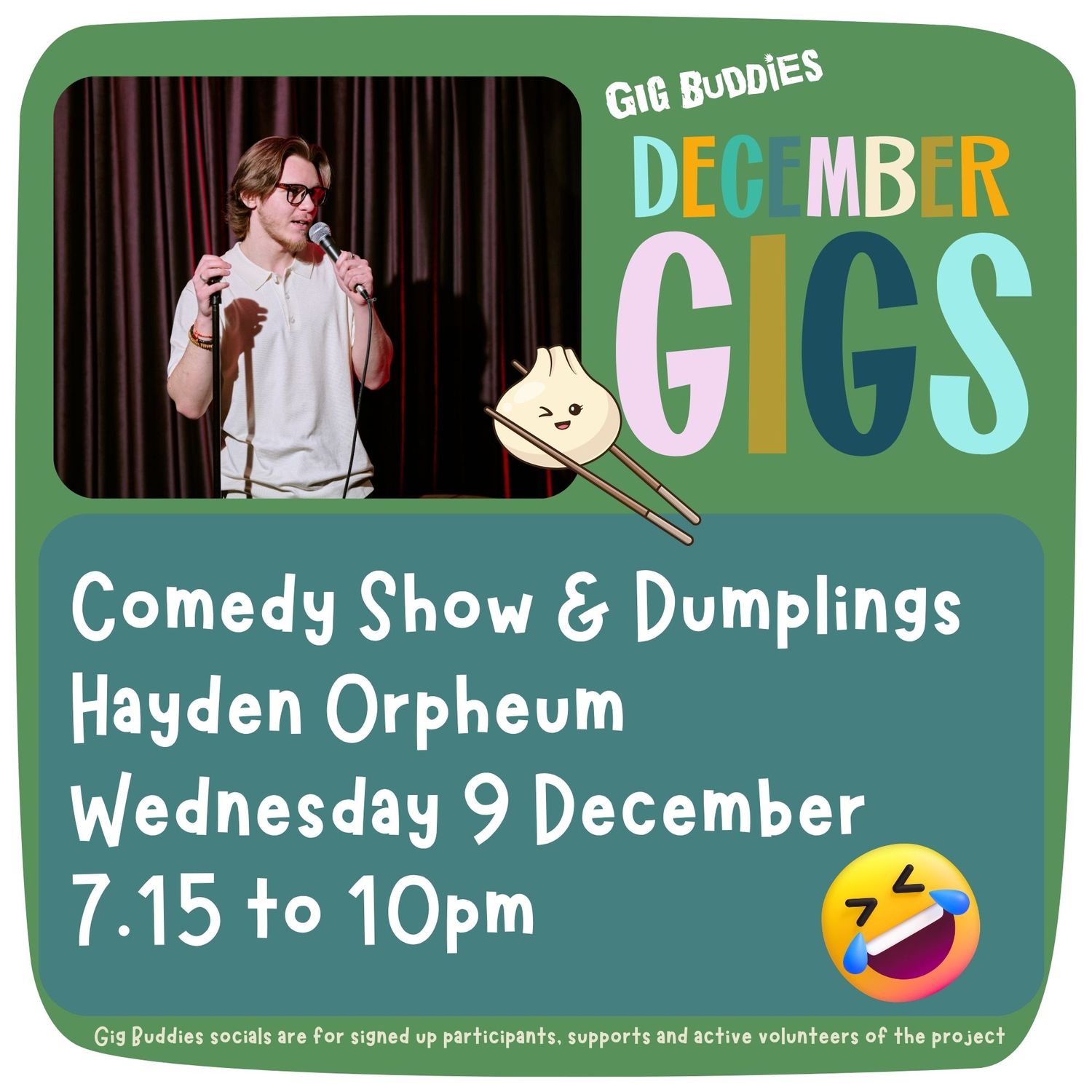 Comedy show and dumplings @ Hayden Orpheum - Wednesday 9 December