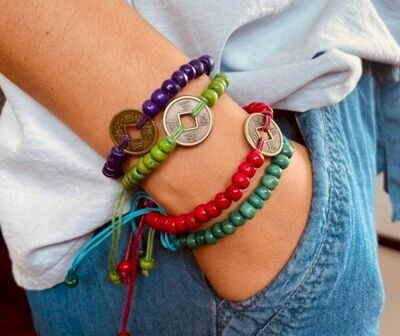Bali Good Luck and Feng Shui Bracelets (pack of 4)