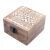 White Washed Wooden Box - Aztec Design