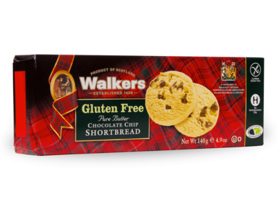 Walkers Gluten free Chocolate Chip shortbread 140 gr