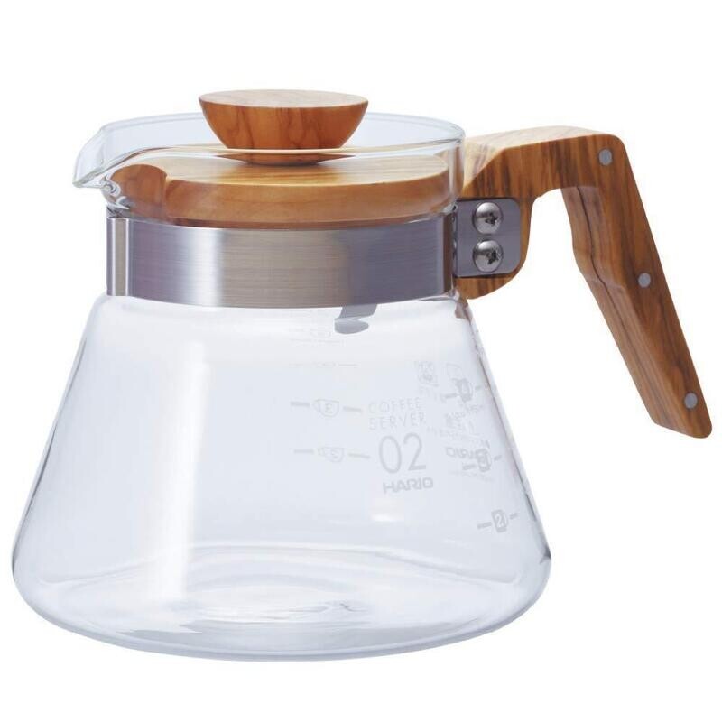 Hario v60 Coffee Server 02 Olive wood