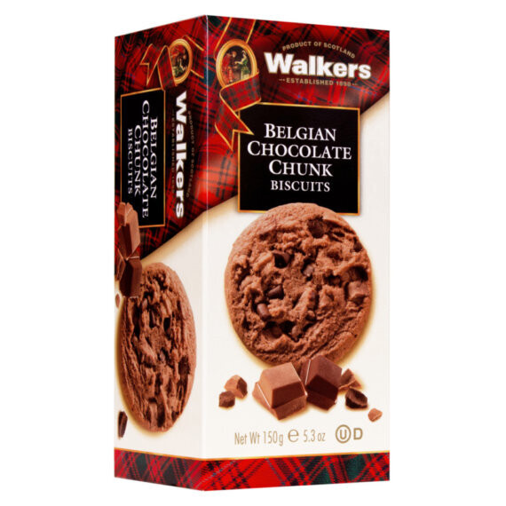 Walkers Belgian chocolate chip biscuits 150 gr