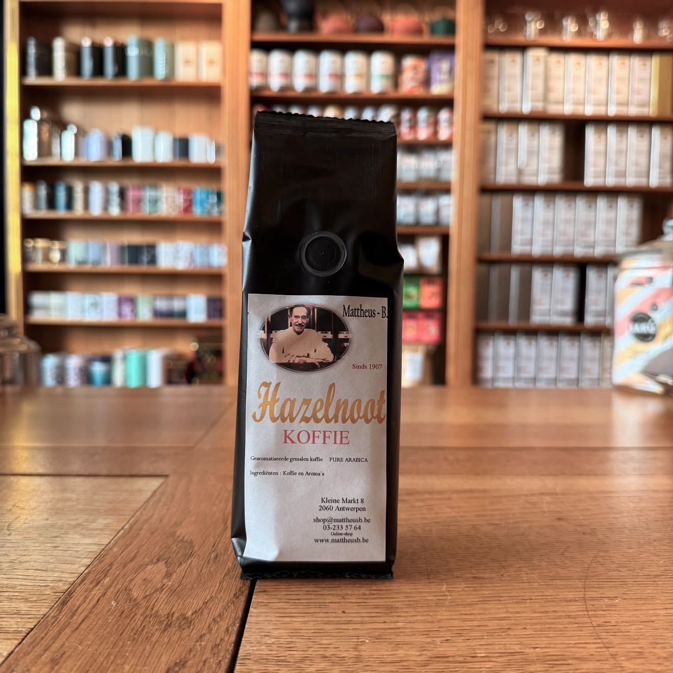 Hazelnoot koffiepoeder (gearomatiseerd) 125 gr