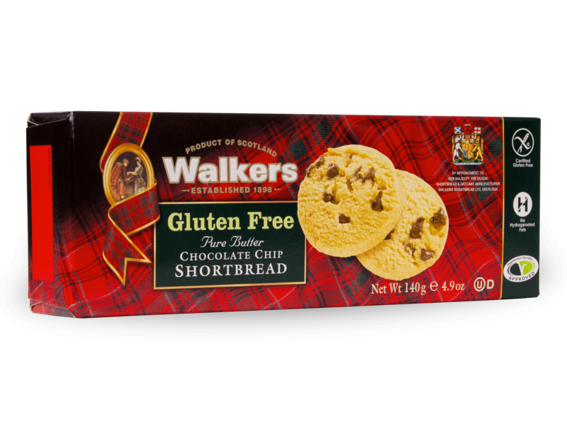 Walkers GLUTENFREE Chocolate Chip Shortbread 140GR