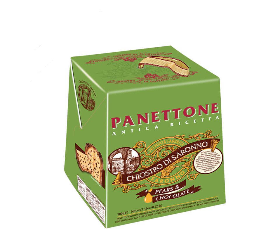 Chiostro di Saronno Panettone 100 gr, Kies Smaak: chocolade & peer