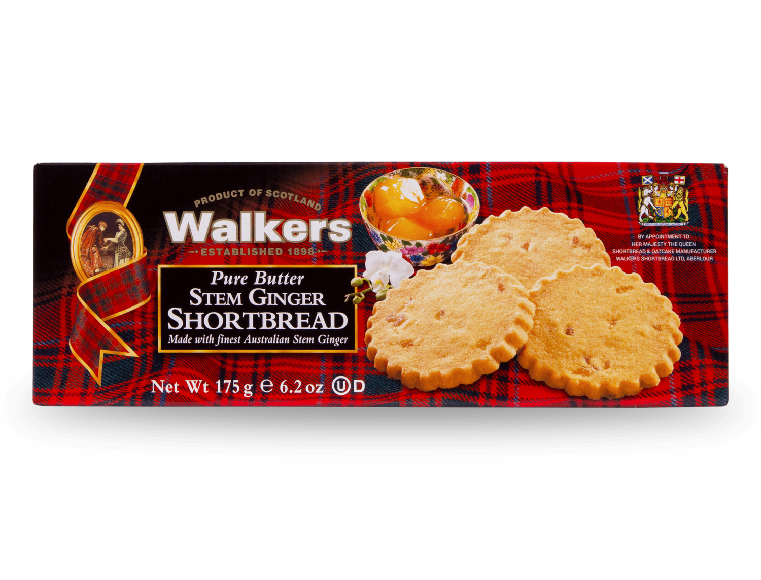 Walkers Ginger shortbread 175 gr Walkers Ginger shortbread 175 gr