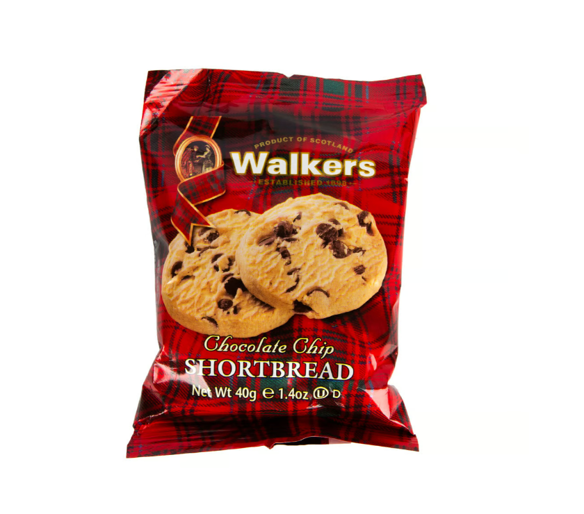 Walkers chocolate chip shortbread 40 gr Walkers chocolate chip shortbread 40 gr