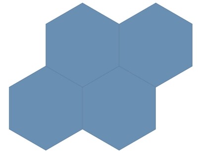 Uni hexagonal 20x23 cm