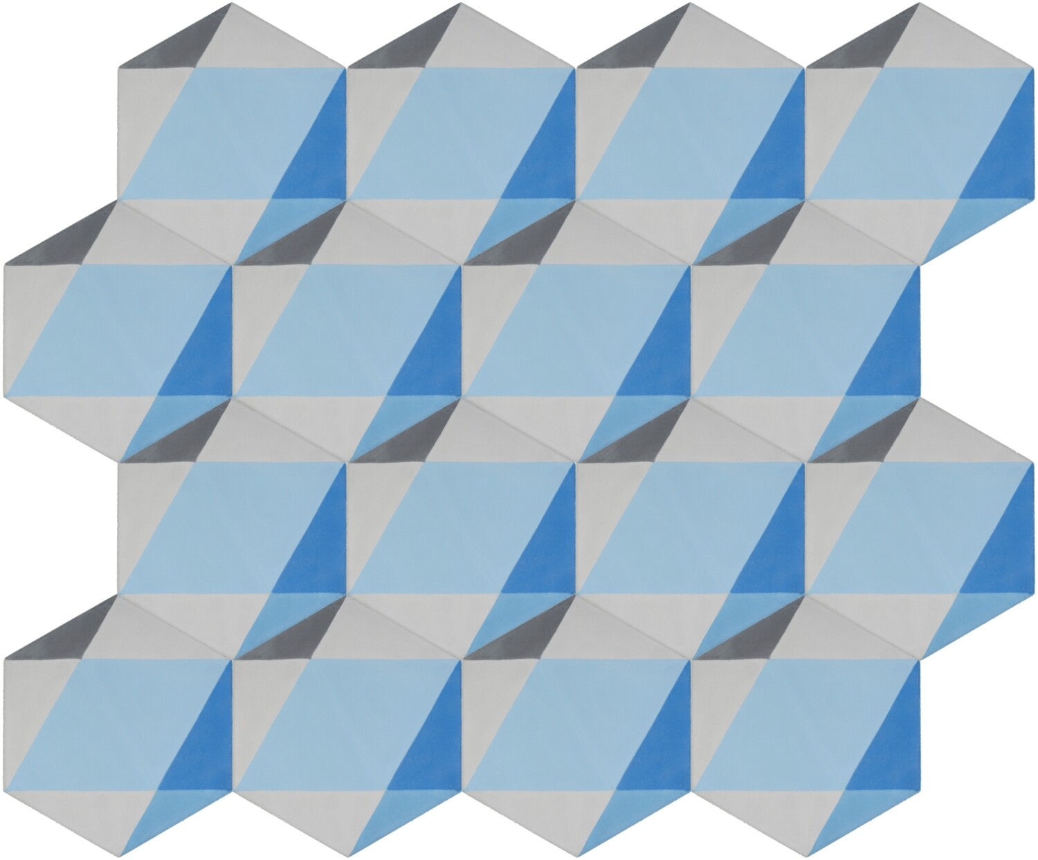 Zementfliese BLU B