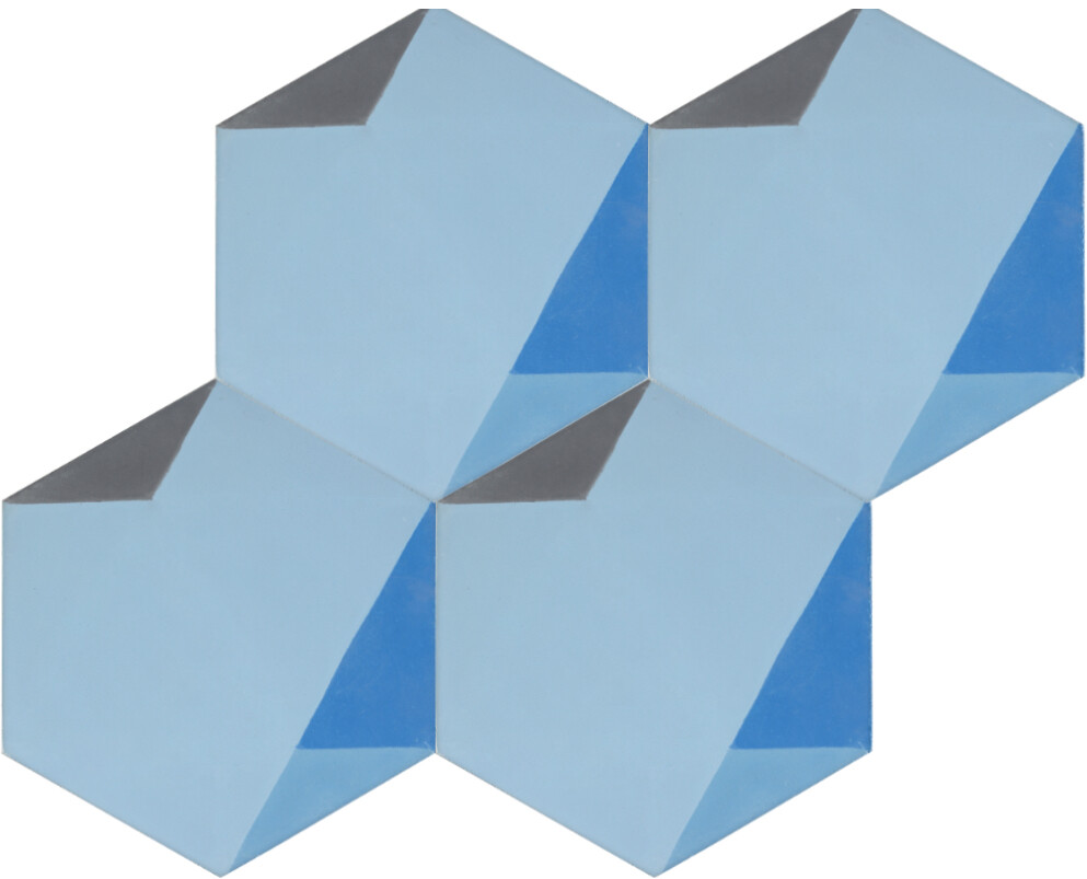 Zementfliese BLU D
