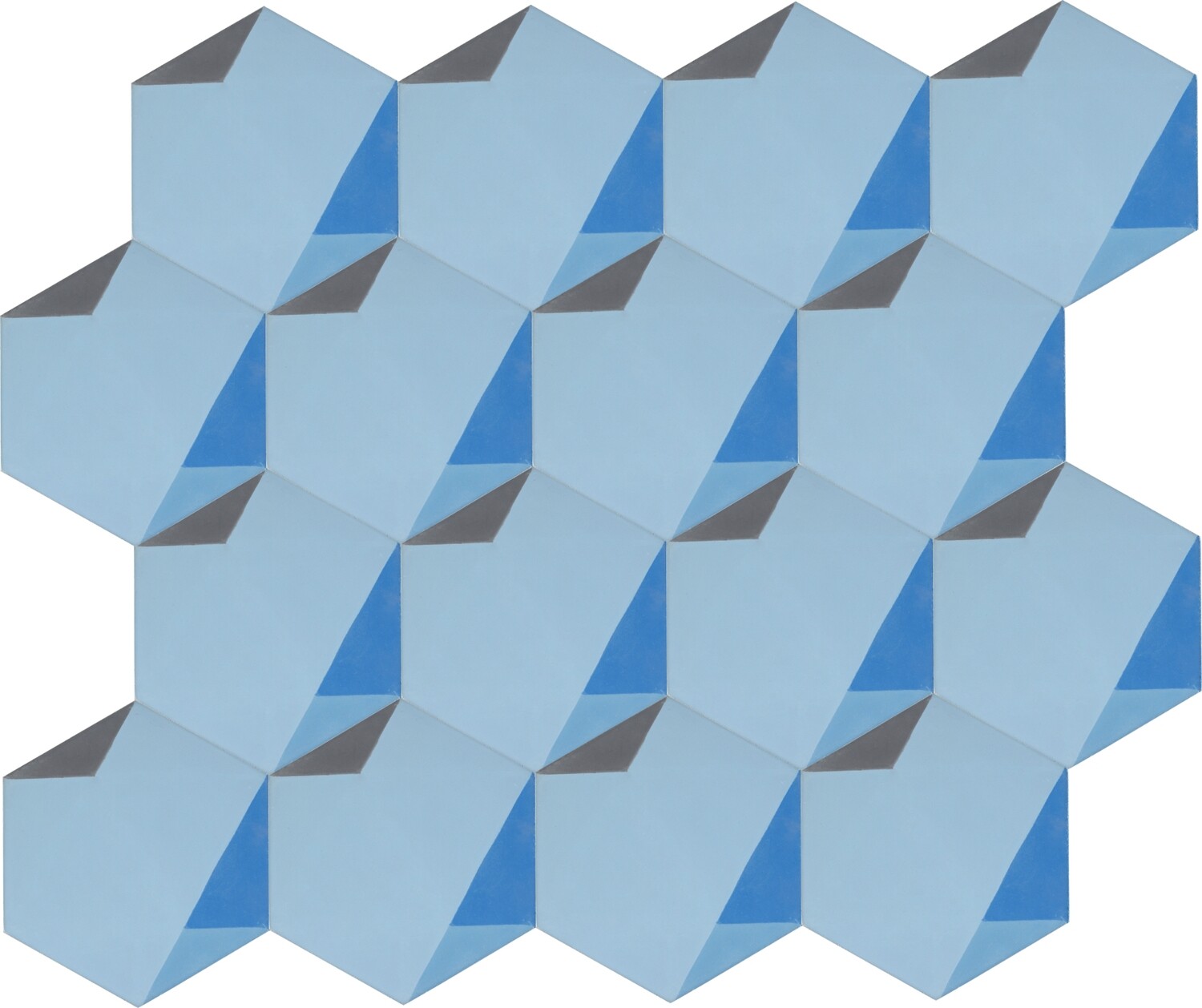 Zementfliese BLU D