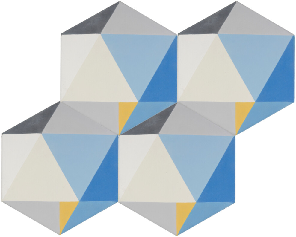 Zementfliese BLU A
