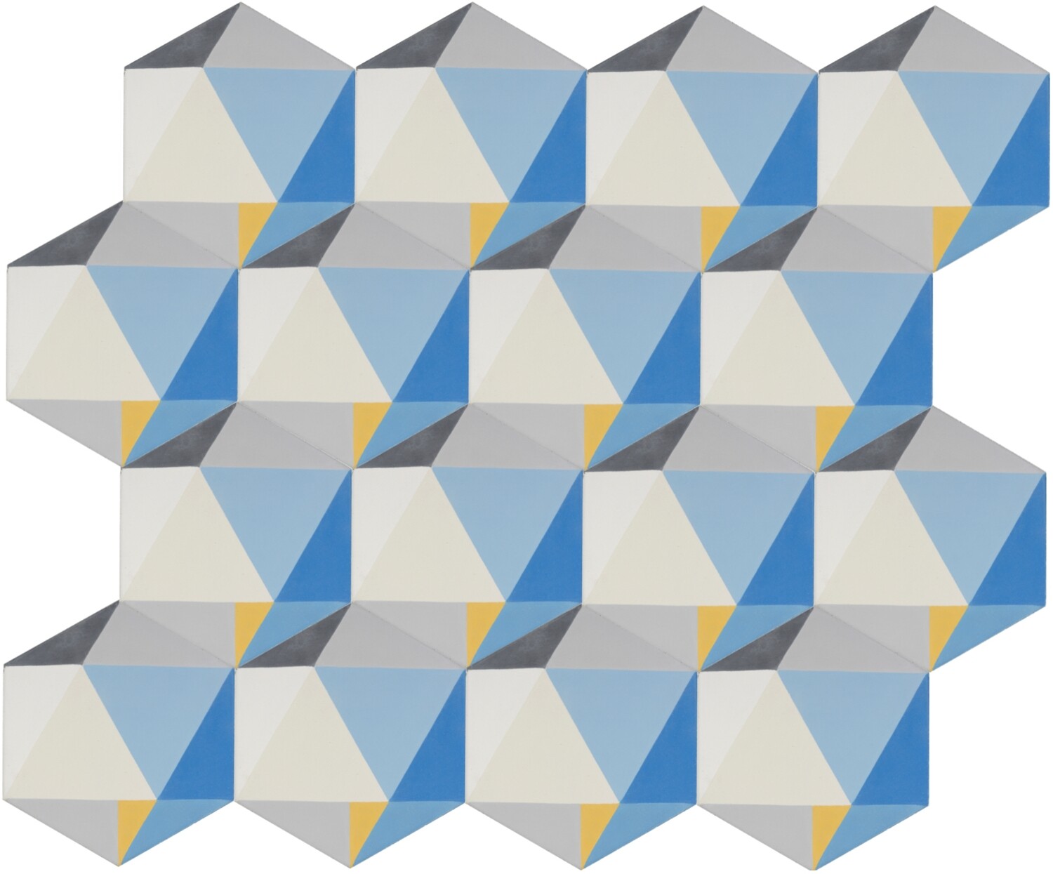 Zementfliese BLU A