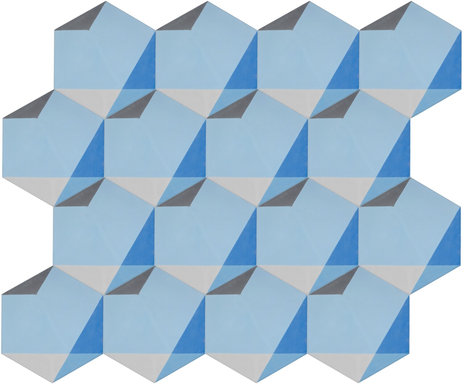 Zementfliese BLU C