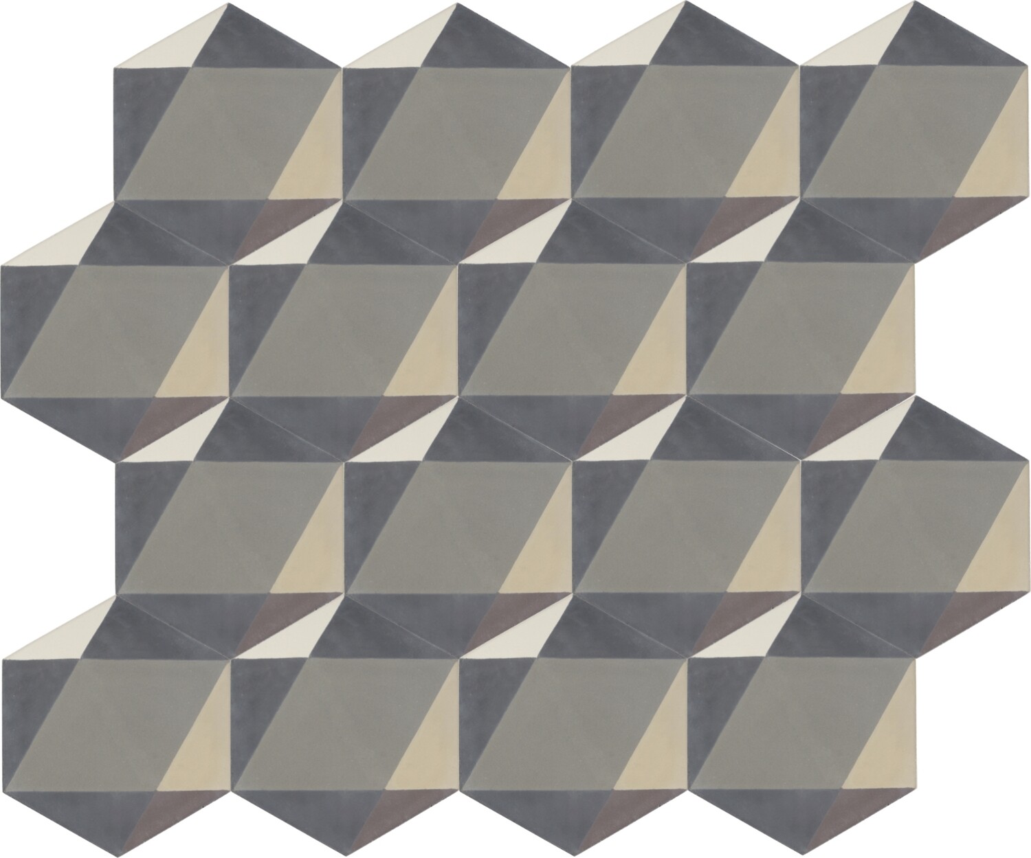 Zementfliese GREY B