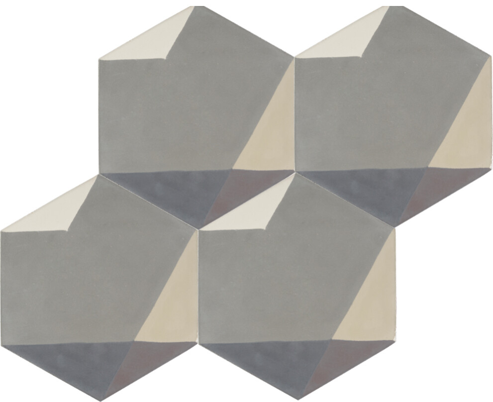 Zementfliese GREY C