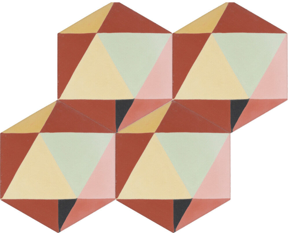 Zementfliese RED A