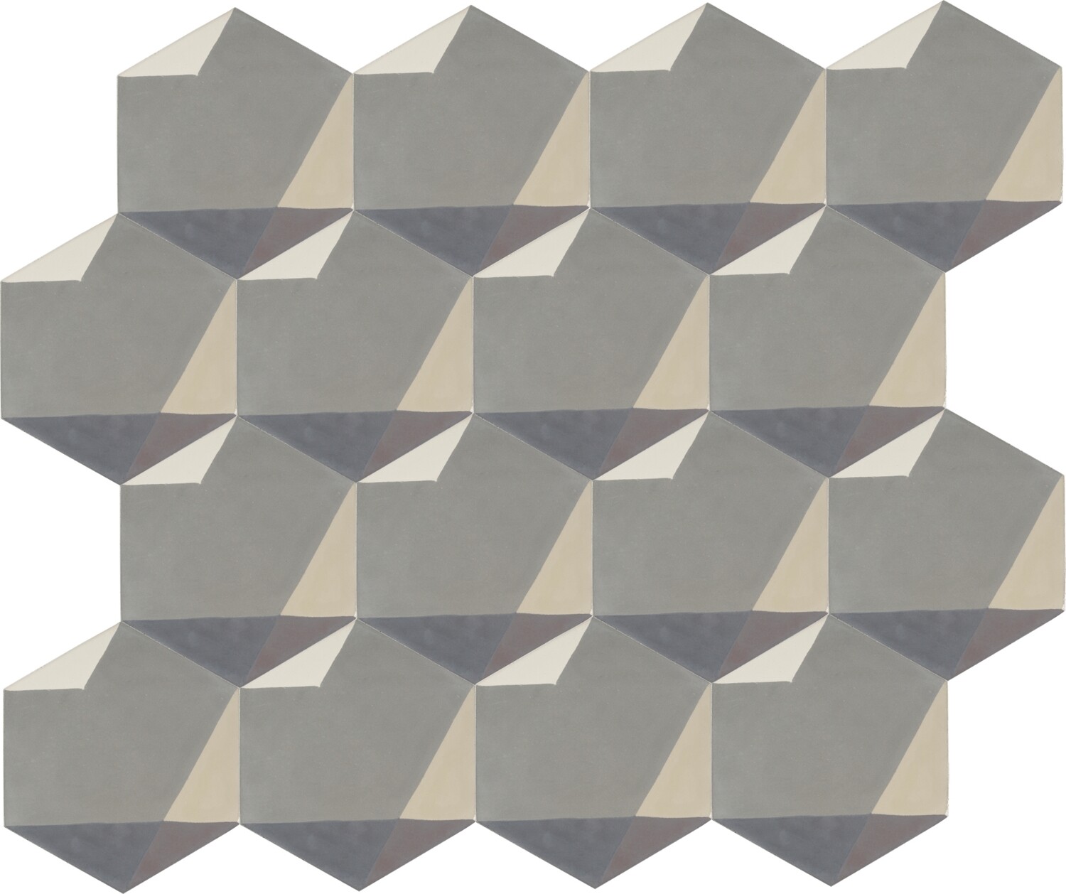 Zementfliese GREY C