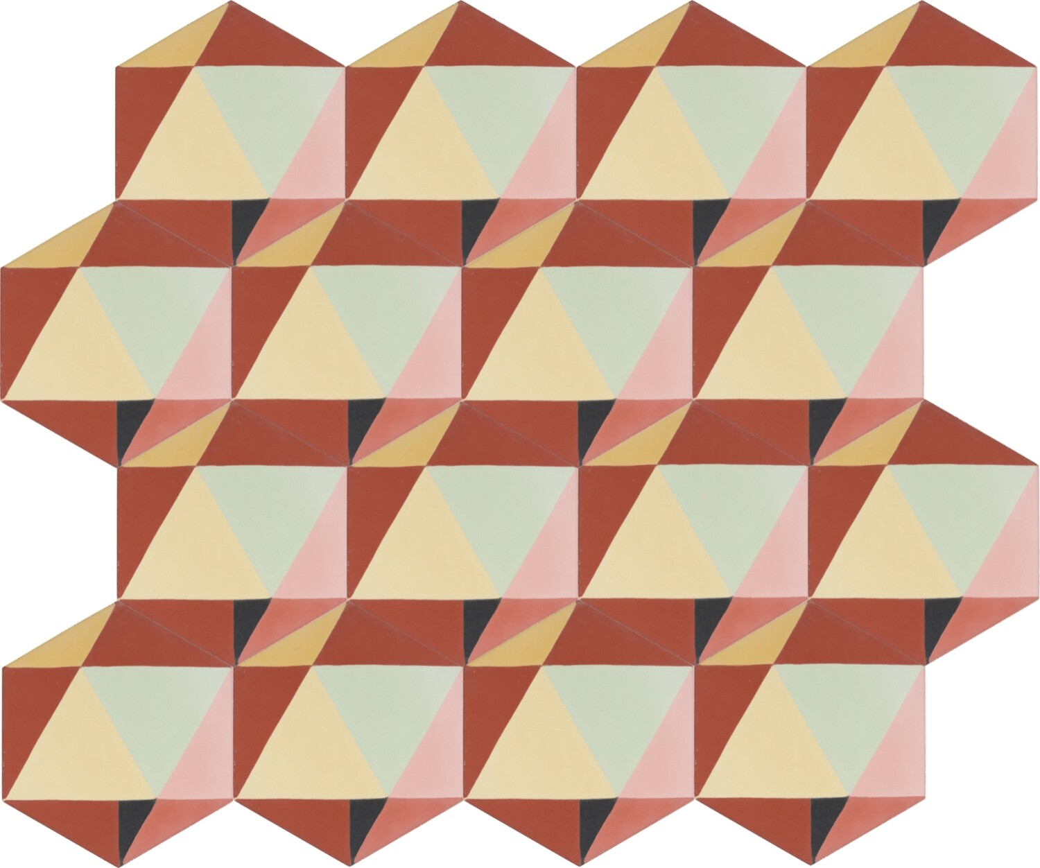 Zementfliese RED A