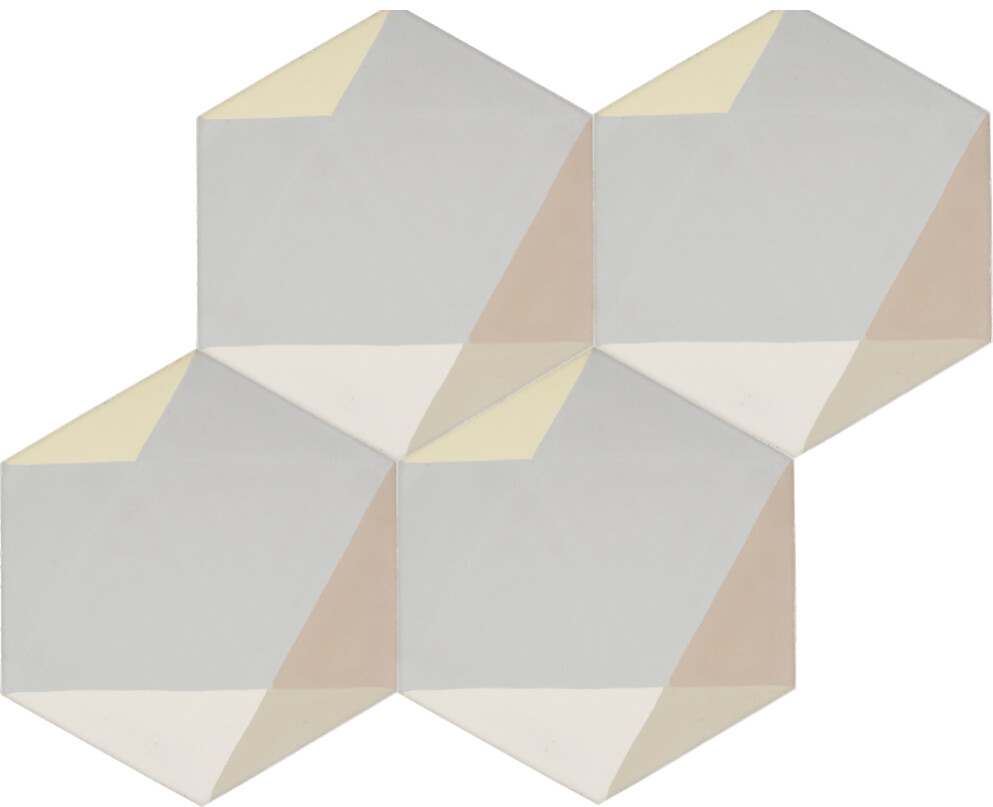 Zementfliese WHITE B