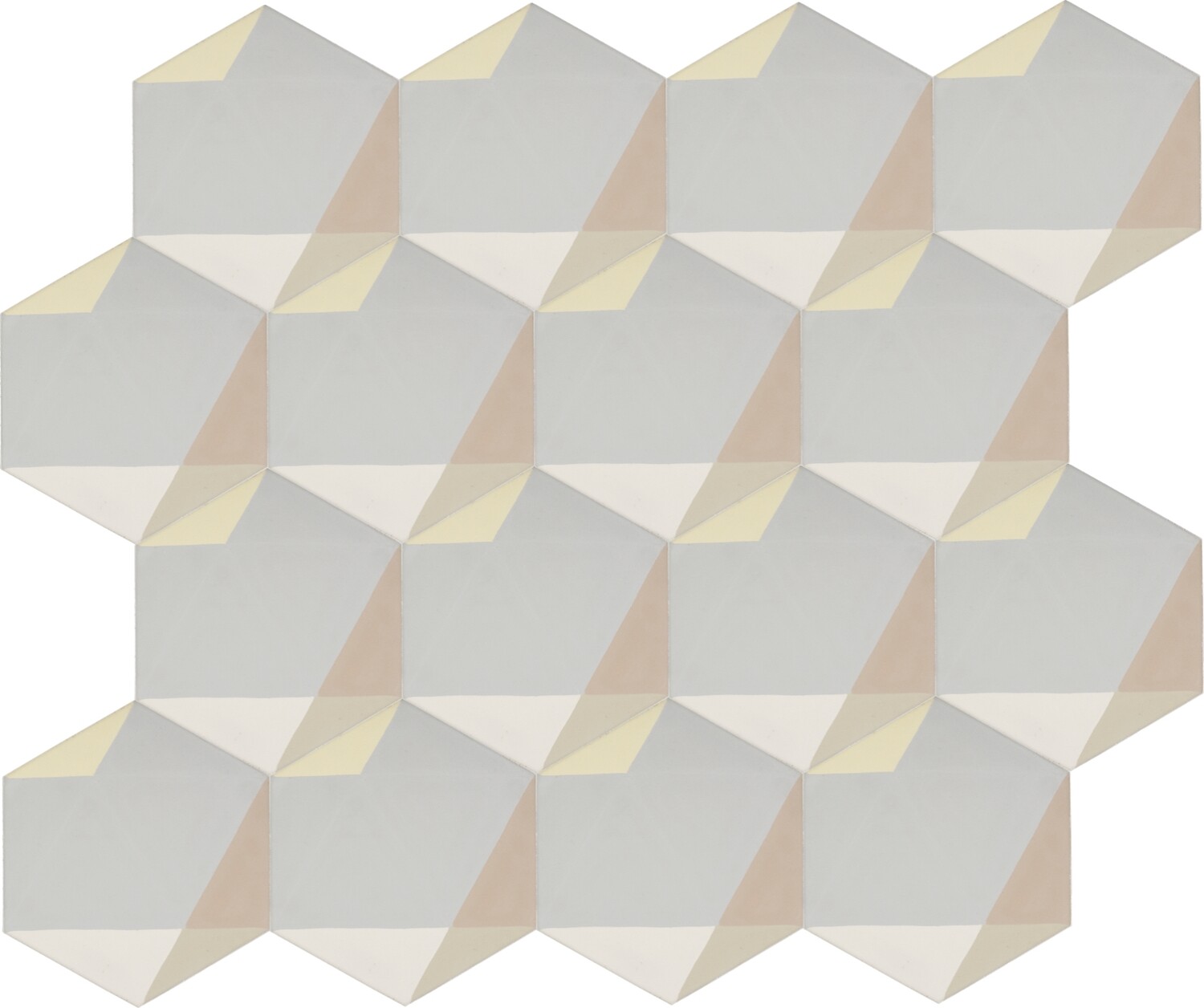 Zementfliese WHITE B