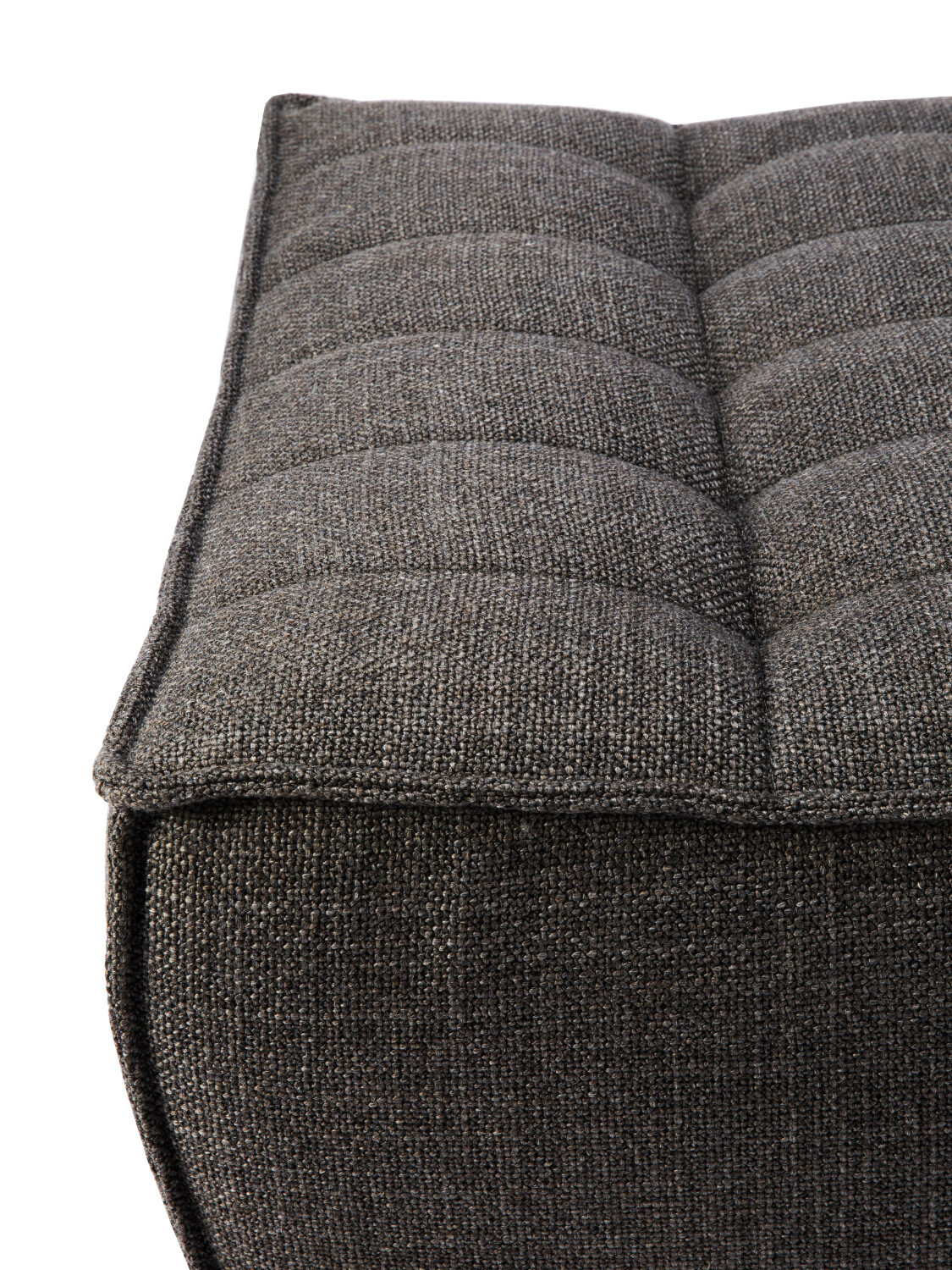 Ethnicraft - N701 Sofa - Polsterhocker, Dunkelgrau