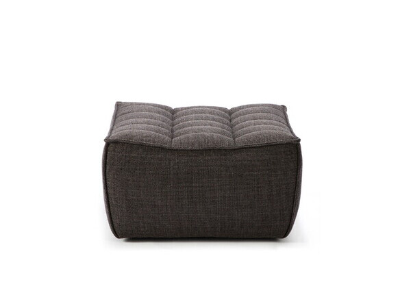 Ethnicraft - N701 Sofa - Polsterhocker, Dunkelgrau