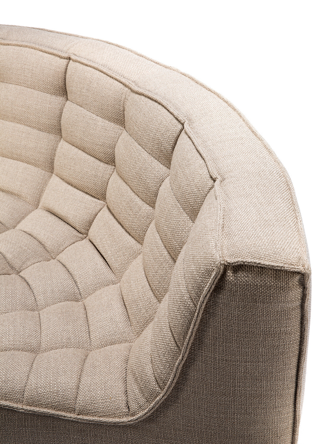 Ethnicraft - N701 Sofa - runde Ecke, Beige