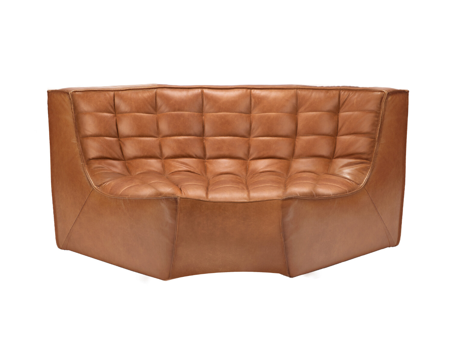 Ethnicraft - N701 Sofa - runde Ecke, Leder