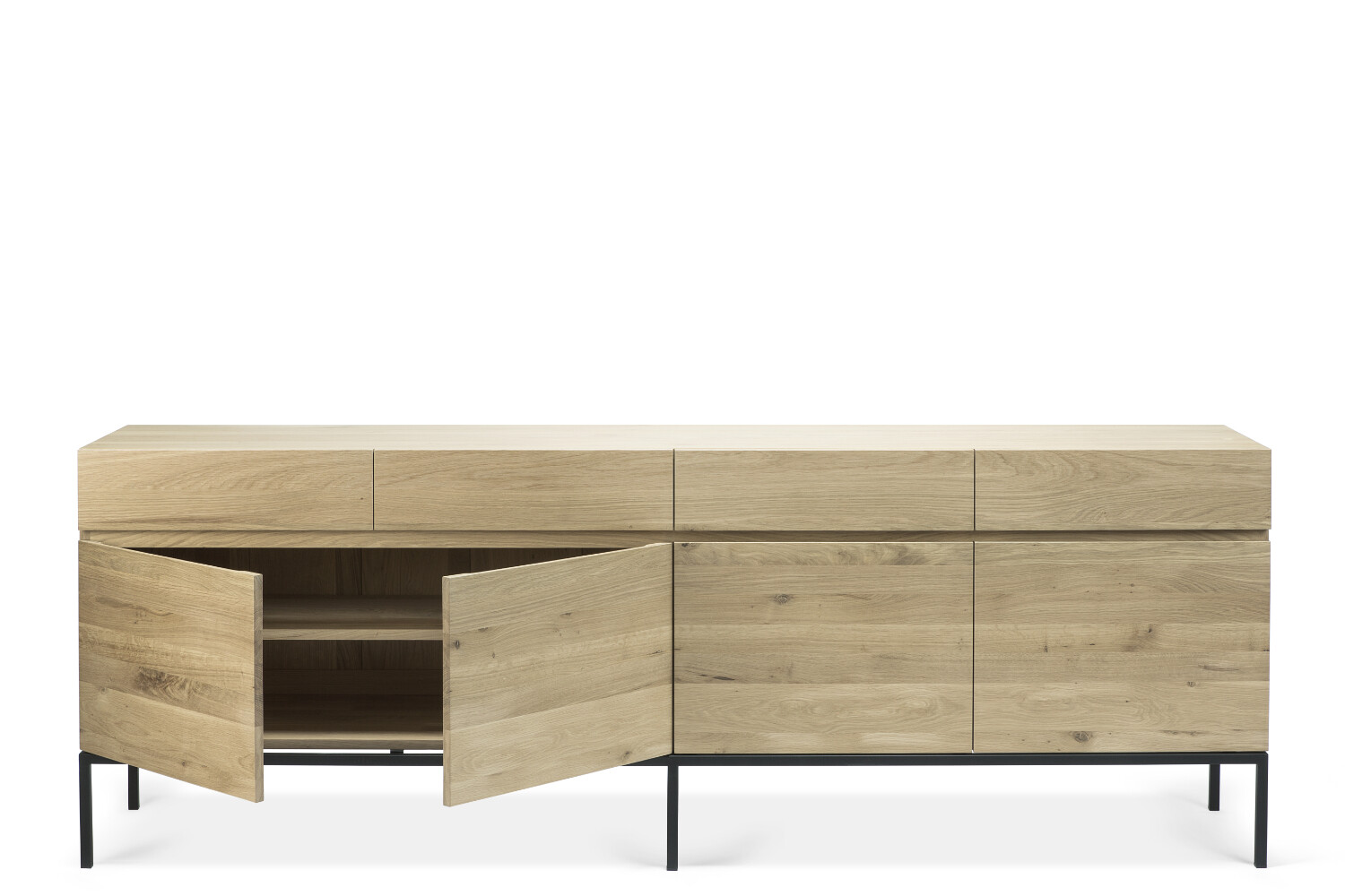 Ethnicraft - Ligna Sideboard - Eiche - Füsse schwarz