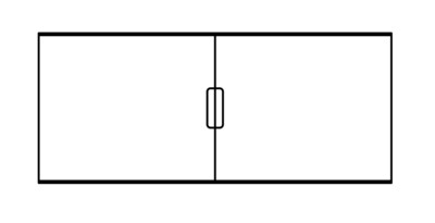 FISCHER Regalsystem - Modul mit 2 Türen