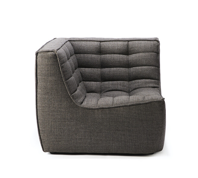 Ethnicraft - N701 Sofa - Ecke, Dunkelgrau