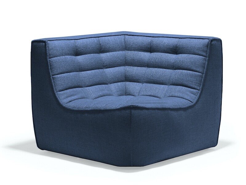 Ethnicraft - N701 Sofa - Ecke, Blau