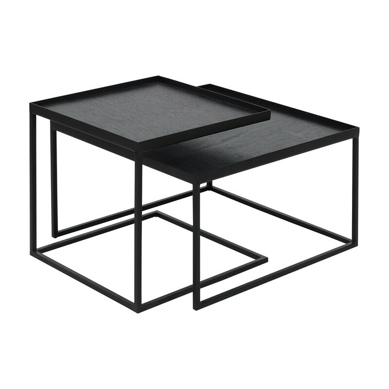 Ethnicraft - Beistelltisch Set - quadratisch, S/L