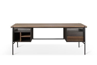 Oscar Schreibtisch - Teak, mit 2 Schubladen Oscar Schreibtisch - Teak, mit 2 Schubladen
