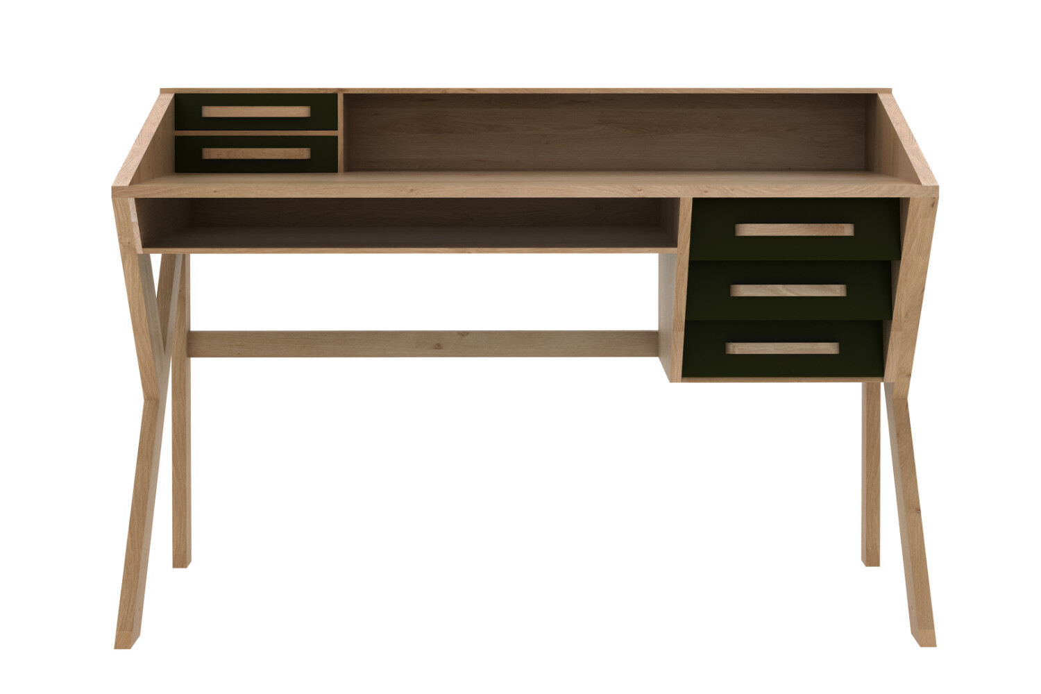Ethnicraft - Origami Schreibtisch - Eiche, Farbe: Schwarz