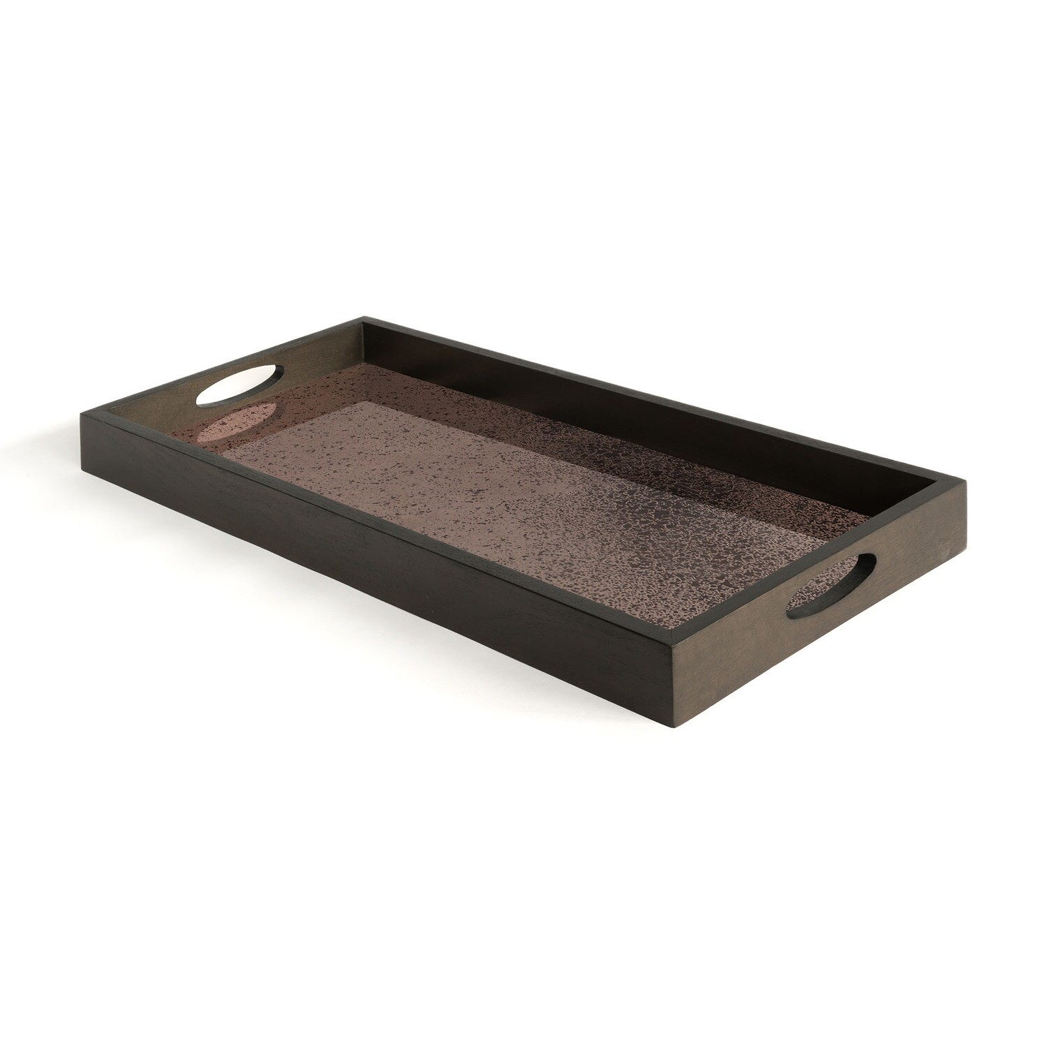 (Sale) Tablett rechteckig, M - Spiegelglas, Bronze