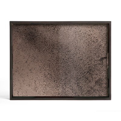 Tablett rechteckig, S - Spiegelglas, Bronze Tablett rechteckig, S - Spiegelglas, Bronze