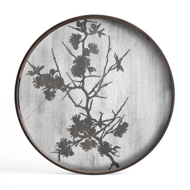 Ethnicraft - Tablett rund, 48cm - Holz, Blossom