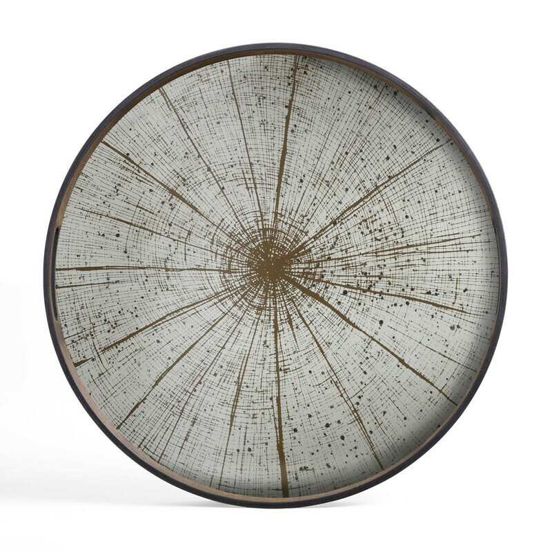 Ethnicraft - Tablett rund, 48cm - Spiegelglas, Slice Mirror