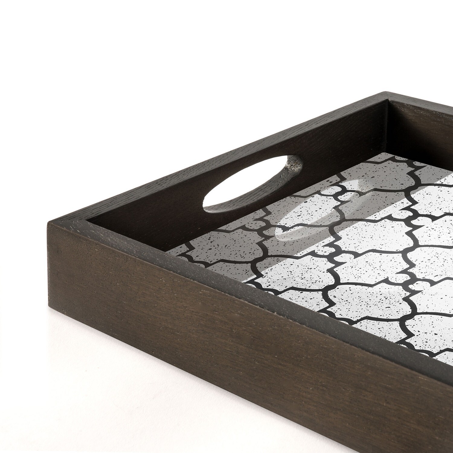 (Sale) Tablett rechteckig, M - Spiegelglas, Bronze Gate