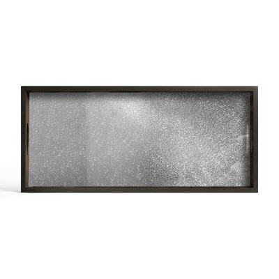 Plateau rectangulaire M, verre miroir, Frost Plateau rectangulaire M, verre miroir, Frost