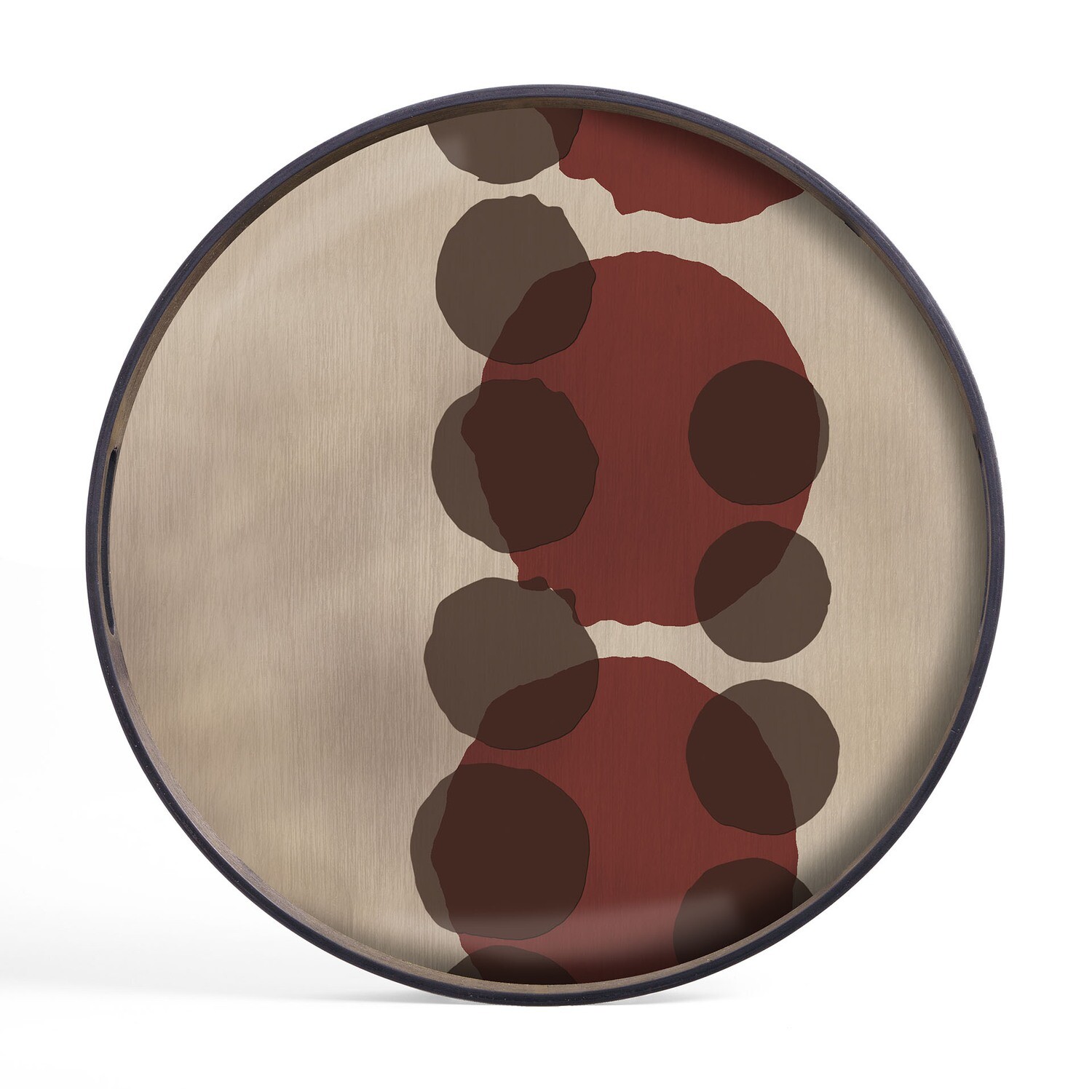 Ethnicraft - Tablett rund, 48cm - Glas, Pinot Layered Dots