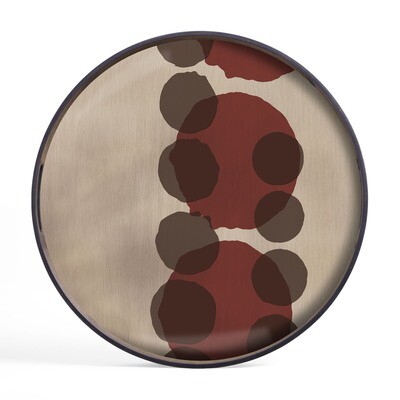 Tablett rund, 48cm - Glas, Pinot Layered Dots Tablett rund, 48cm - Glas, Pinot Layered Dots