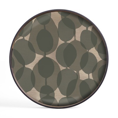 Tablett rund, 48cm - Glas, Connected Dots Tablett rund, 48cm - Glas, Connected Dots