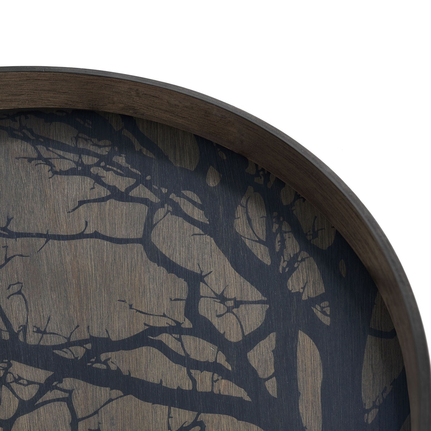 Ethnicraft - Tablett rund, 61cm - Holz, Black Tree
